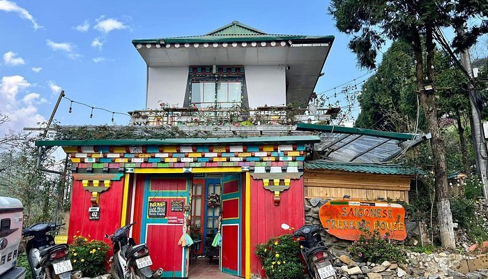 in front of the house