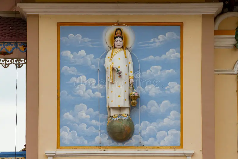 tay ninh vietnam april statue caodai god wall tay ninh holy see cao dai great temple central tay ninh city 282736469