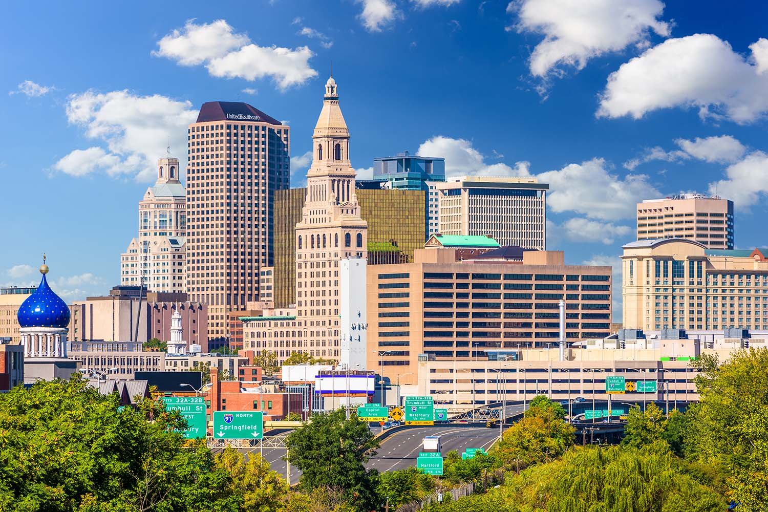 downtown skyline hartford connecticut usa shutterstock 773434705