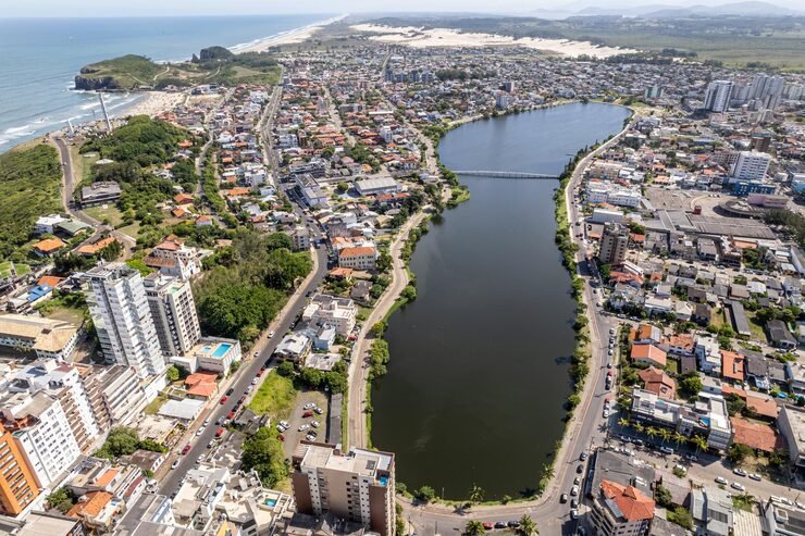 aerial view torres rio grande sul brazil coast city south brazil 63135 3795