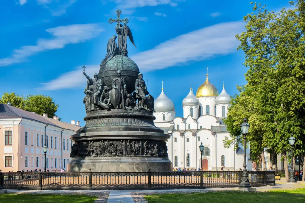 Monument kremlin Russia Veliky Novgorod MO Mikeshin