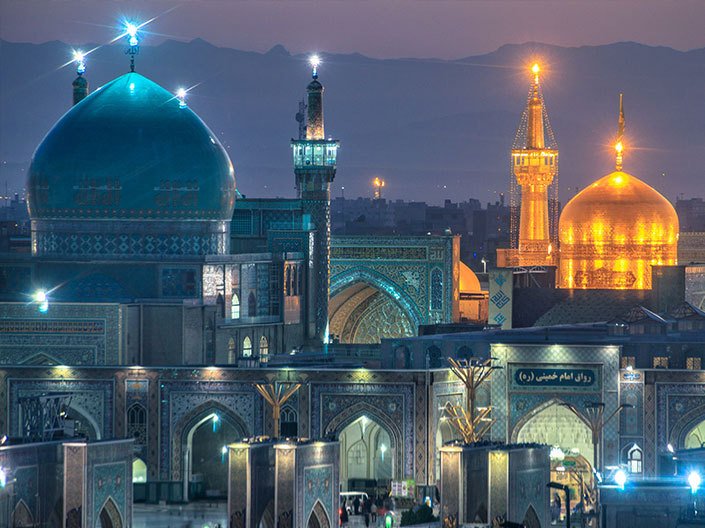 h3 mashhad imam reza shrine night
