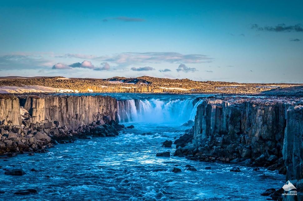 selfoss waterfall sunshine
