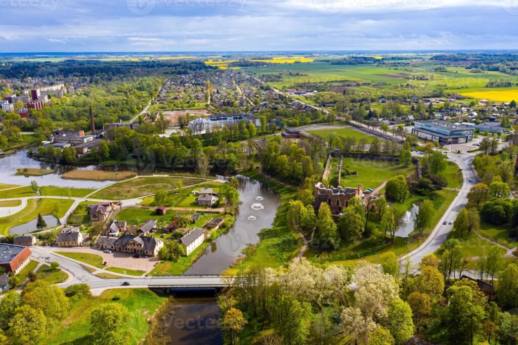 dobele castle ruins in dobele latvia photo